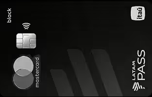 Imagem do cartão LATAM Pass Itaú Mastercard Black