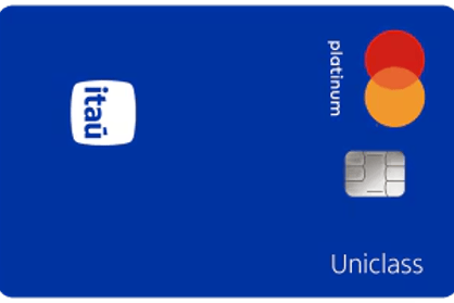 Cartão de crédito Itaú Uniclass Mastercard Platinum Imagem do cartão de crédito Itaú Uniclass Mastercard Platinum